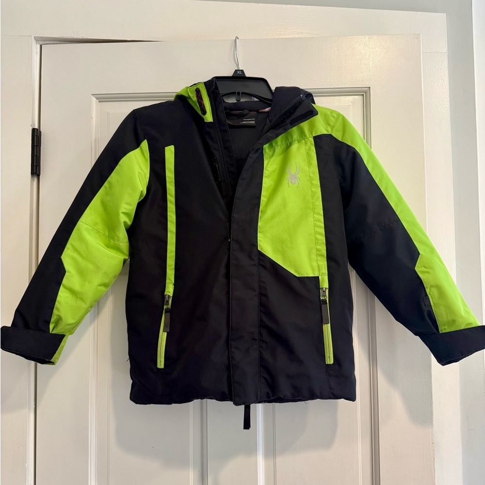 Boys Spyder Ski Jacket- Black and Green